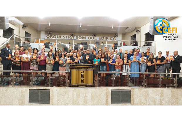 Imagem de Abertura do Curso de Evangelismo Filadélfia - CEFI na AD em Pimenta Bueno/RO. Pr. Pres. Ely Batista.