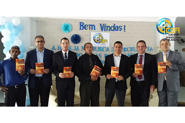 Imagem de Abertura do Curso de Evangelismo Filadélfia (CEFI), no templo sede da AD em Cuiabá/MT. Pastor Pres. Sebastião Rodrigues de Souza.
